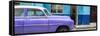 Cuba Fuerte Collection Panoramic - Vintage Purple Car of Havana-Philippe Hugonnard-Framed Stretched Canvas