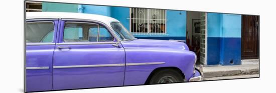 Cuba Fuerte Collection Panoramic - Vintage Purple Car of Havana-Philippe Hugonnard-Mounted Photographic Print