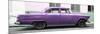 Cuba Fuerte Collection Panoramic - Vintage Purple Car-Philippe Hugonnard-Mounted Photographic Print