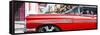 Cuba Fuerte Collection Panoramic - Vintage Red Car "Streetmachine"-Philippe Hugonnard-Framed Stretched Canvas