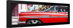 Cuba Fuerte Collection Panoramic - Vintage Red Car "Streetmachine"-Philippe Hugonnard-Framed Photographic Print