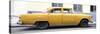 Cuba Fuerte Collection Panoramic - Vintage Yellow Car-Philippe Hugonnard-Stretched Canvas