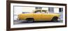 Cuba Fuerte Collection Panoramic - Vintage Yellow Car-Philippe Hugonnard-Framed Photographic Print