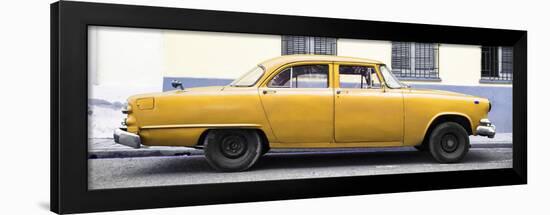 Cuba Fuerte Collection Panoramic - Vintage Yellow Car-Philippe Hugonnard-Framed Photographic Print