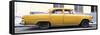 Cuba Fuerte Collection Panoramic - Vintage Yellow Car-Philippe Hugonnard-Framed Stretched Canvas