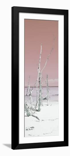 Cuba Fuerte Collection Panoramic - Wild White Sand Beach II - Pastel Red-Philippe Hugonnard-Framed Photographic Print