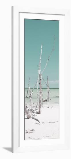 Cuba Fuerte Collection Panoramic - Wild White Sand Beach II - Pastel Turquoise-Philippe Hugonnard-Framed Photographic Print