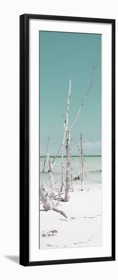 Cuba Fuerte Collection Panoramic - Wild White Sand Beach II - Pastel Turquoise-Philippe Hugonnard-Framed Photographic Print
