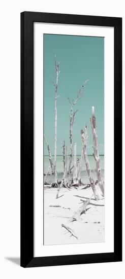 Cuba Fuerte Collection Panoramic - Wild White Sand Beach - Pastel Turquoise-Philippe Hugonnard-Framed Photographic Print