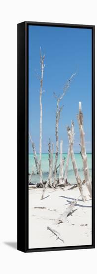 Cuba Fuerte Collection Panoramic - Wild White Sand Beach-Philippe Hugonnard-Framed Stretched Canvas