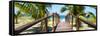 Cuba Fuerte Collection Panoramic - Wooden Jetty on the Beach-Philippe Hugonnard-Framed Stretched Canvas