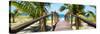 Cuba Fuerte Collection Panoramic - Wooden Jetty on the Beach-Philippe Hugonnard-Stretched Canvas