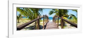 Cuba Fuerte Collection Panoramic - Wooden Jetty on the Beach-Philippe Hugonnard-Framed Photographic Print