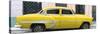 Cuba Fuerte Collection Panoramic - Yellow Bel Air Classic Car-Philippe Hugonnard-Stretched Canvas