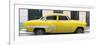 Cuba Fuerte Collection Panoramic - Yellow Bel Air Classic Car-Philippe Hugonnard-Framed Photographic Print