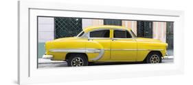 Cuba Fuerte Collection Panoramic - Yellow Bel Air Classic Car-Philippe Hugonnard-Framed Photographic Print