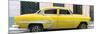 Cuba Fuerte Collection Panoramic - Yellow Bel Air Classic Car-Philippe Hugonnard-Mounted Photographic Print