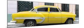 Cuba Fuerte Collection Panoramic - Yellow Bel Air Classic Car-Philippe Hugonnard-Mounted Photographic Print