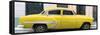 Cuba Fuerte Collection Panoramic - Yellow Bel Air Classic Car-Philippe Hugonnard-Framed Stretched Canvas