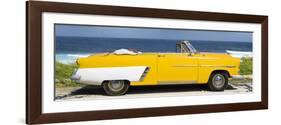 Cuba Fuerte Collection Panoramic - Yellow Cabriolet Car-Philippe Hugonnard-Framed Photographic Print