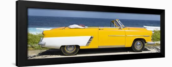 Cuba Fuerte Collection Panoramic - Yellow Cabriolet Car-Philippe Hugonnard-Framed Photographic Print