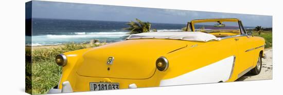 Cuba Fuerte Collection Panoramic - Yellow Cabriolet Classic Car-Philippe Hugonnard-Stretched Canvas