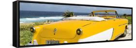 Cuba Fuerte Collection Panoramic - Yellow Cabriolet Classic Car-Philippe Hugonnard-Framed Stretched Canvas