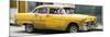 Cuba Fuerte Collection Panoramic - Yellow Chevy-Philippe Hugonnard-Mounted Premium Photographic Print