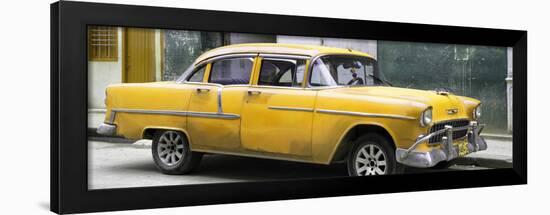 Cuba Fuerte Collection Panoramic - Yellow Chevy-Philippe Hugonnard-Framed Photographic Print