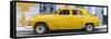 Cuba Fuerte Collection Panoramic - Yellow Classic American Car-Philippe Hugonnard-Framed Stretched Canvas