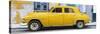 Cuba Fuerte Collection Panoramic - Yellow Classic American Car-Philippe Hugonnard-Stretched Canvas