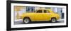 Cuba Fuerte Collection Panoramic - Yellow Classic American Car-Philippe Hugonnard-Framed Photographic Print