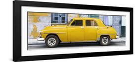 Cuba Fuerte Collection Panoramic - Yellow Classic American Car-Philippe Hugonnard-Framed Photographic Print