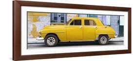 Cuba Fuerte Collection Panoramic - Yellow Classic American Car-Philippe Hugonnard-Framed Photographic Print