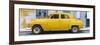 Cuba Fuerte Collection Panoramic - Yellow Classic American Car-Philippe Hugonnard-Framed Photographic Print