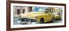 Cuba Fuerte Collection Panoramic - Yellow Classic Cars-Philippe Hugonnard-Framed Photographic Print