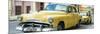 Cuba Fuerte Collection Panoramic - Yellow Classic Cars-Philippe Hugonnard-Mounted Photographic Print