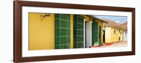 Cuba Fuerte Collection Panoramic - Yellow Facades in Trinidad-Philippe Hugonnard-Framed Photographic Print