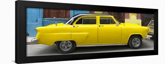 Cuba Fuerte Collection Panoramic - Yellow Taxi of Havana-Philippe Hugonnard-Framed Photographic Print