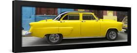 Cuba Fuerte Collection Panoramic - Yellow Taxi of Havana-Philippe Hugonnard-Framed Photographic Print