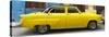 Cuba Fuerte Collection Panoramic - Yellow Taxi of Havana-Philippe Hugonnard-Stretched Canvas