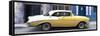 Cuba Fuerte Collection Panoramic - Yellow Vintage American Car-Philippe Hugonnard-Framed Stretched Canvas