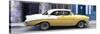 Cuba Fuerte Collection Panoramic - Yellow Vintage American Car-Philippe Hugonnard-Stretched Canvas