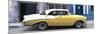 Cuba Fuerte Collection Panoramic - Yellow Vintage American Car-Philippe Hugonnard-Mounted Photographic Print
