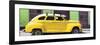 Cuba Fuerte Collection Panoramic - Yellow Vintage Car-Philippe Hugonnard-Framed Photographic Print