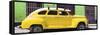 Cuba Fuerte Collection Panoramic - Yellow Vintage Car-Philippe Hugonnard-Framed Stretched Canvas