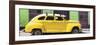 Cuba Fuerte Collection Panoramic - Yellow Vintage Car-Philippe Hugonnard-Framed Photographic Print