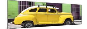 Cuba Fuerte Collection Panoramic - Yellow Vintage Car-Philippe Hugonnard-Mounted Photographic Print