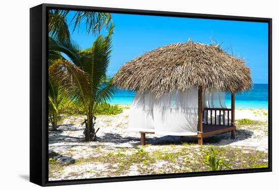 Cuba Fuerte Collection - Paradise Beach Hut-Philippe Hugonnard-Framed Stretched Canvas