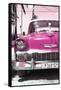 Cuba Fuerte Collection - Pink Chevy Classic Car-Philippe Hugonnard-Framed Stretched Canvas